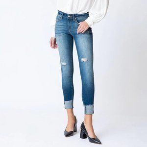 Kan Can Women's Low Rise Super Skinny Distressed Jeans KC8245D